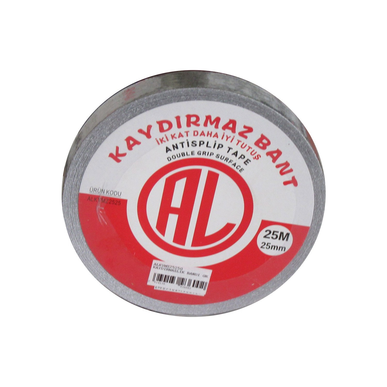 Al 25Mm 25 Mt Kaydırmaz Bant Gri