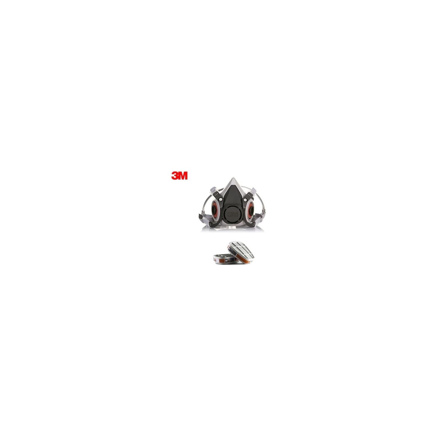 3m Yarım Yüz Maskesi 6200 Modeli + 3m 6057 Abe Asit Gaz / Buhar Filtresi