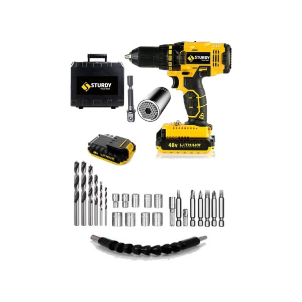 Sturdy 48V5AH Express Sanzumanlı Soketli Darbeli Lıon Matkap 27 Parca Setli