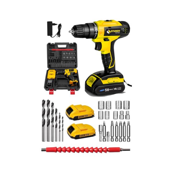 STURDY IRON Machine BLASTER SERİ DARBELİ 20V 5AH KY Lion Çift Akülü Matkap