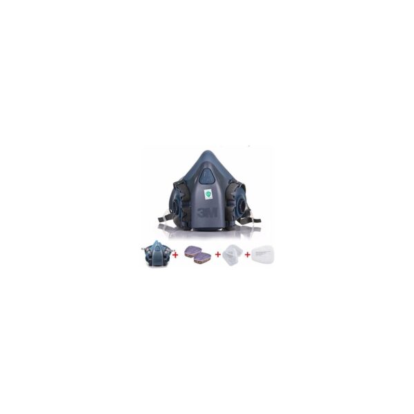 3m 7502 Yarım Yüz Maskesi + 3m 6059 Abek Filtre + 3m 5925 P2 Filtre +K501 Kapak