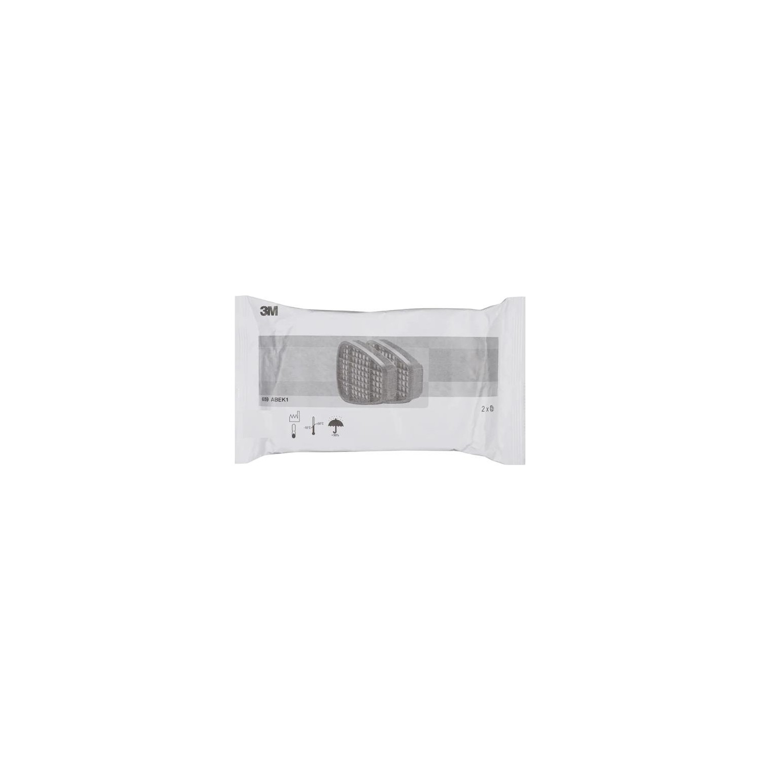 3m 7502 Yarım Yüz Maskesi + 3m 6059 Abek Filtre + 3m 5925 P2 Filtre +K501 Kapak Görsel 5