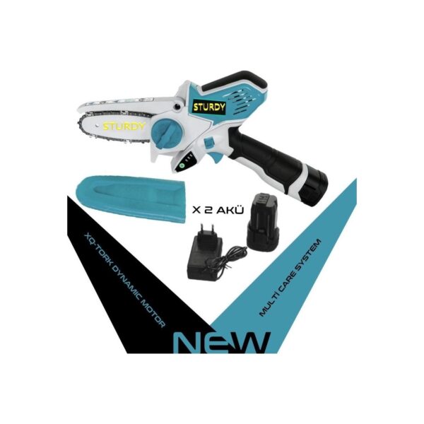 Sturdy Magic Saw X Torq 1800 Li On Akülü Dal Kesme Testere Bıçkı Makinası Çift Akülü