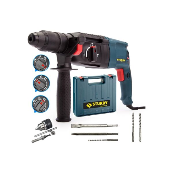 Sturdy 3800 Watt Express  Serıes Kırıcı Delici 5 Parca Uc Matkap