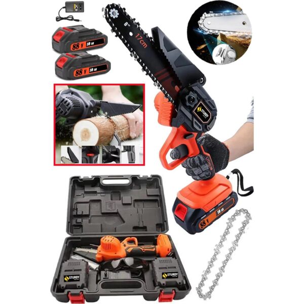 Sturdy 148 Vf Jet Yenimotor 17 cm Pala Çift Akülü Dal Ağaç Budama Makinası