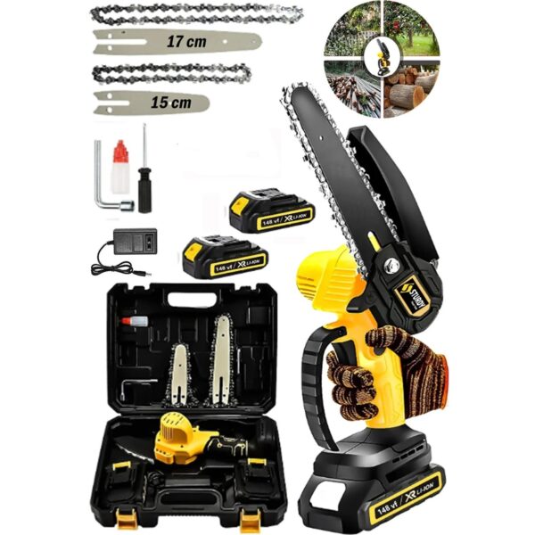 Sturdy 148 12 Ah Çift Sargı Motor 10 15 cm Zincir Takımlı Makinası Şarjlı Dal Budama