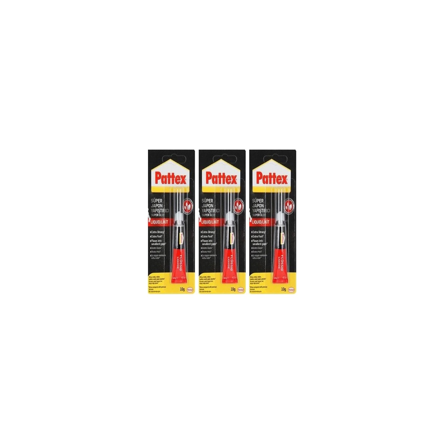 Pattex Süper Japon Yapıştırıcı 10G Blister 3 Adet
