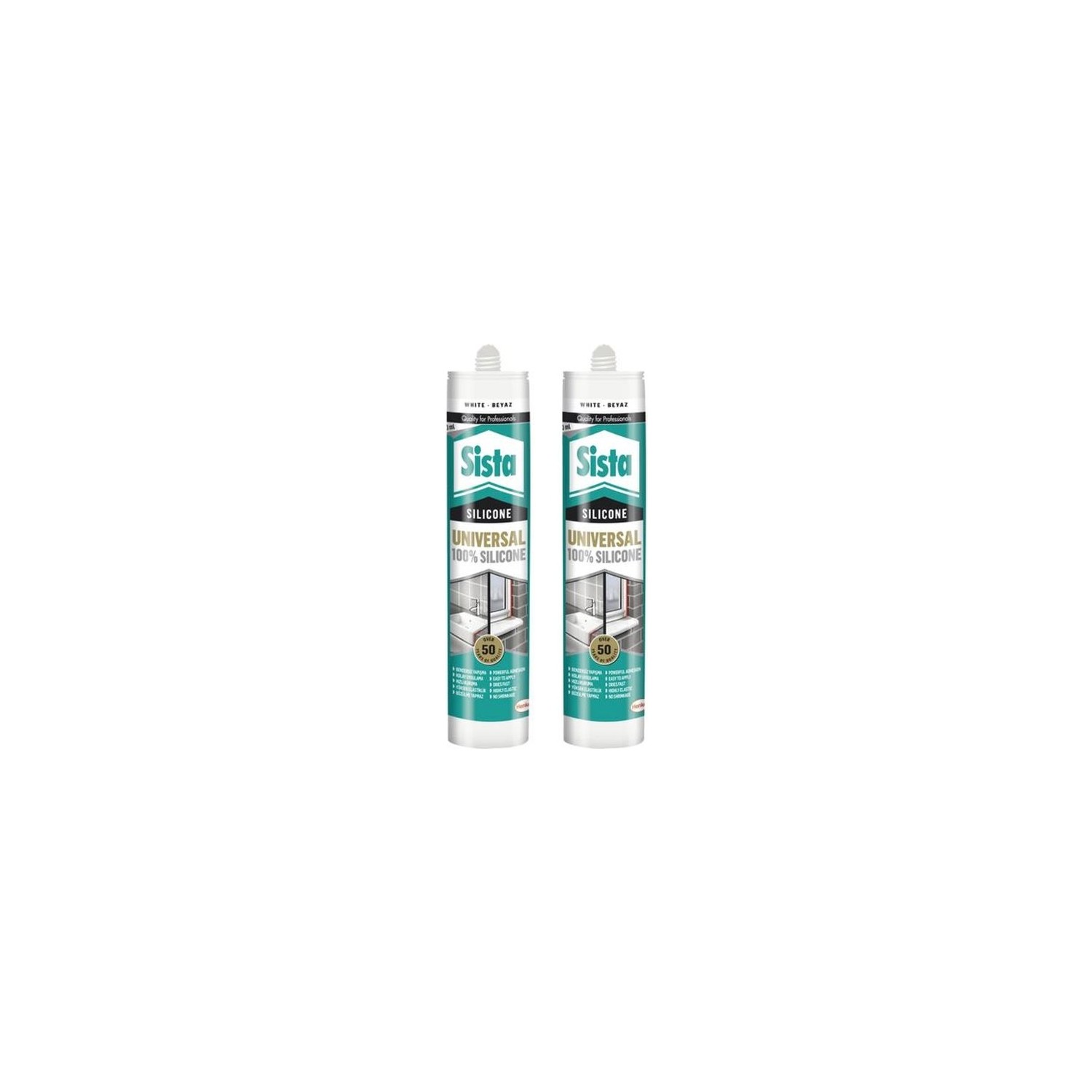 Sista Üniversal Silikon Beyaz 280ML 2 Adet