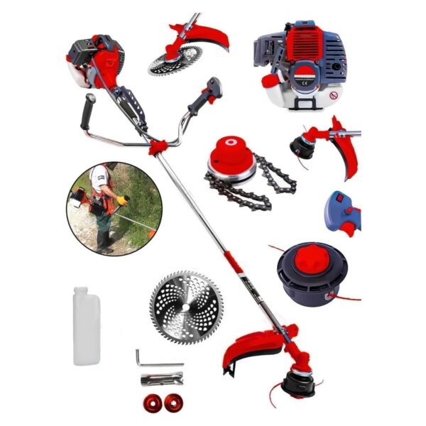 Alman Tech  Yan Tipi Benzinli Motorlu Ot Çalı Tırpanı Çim Biçme Makinası