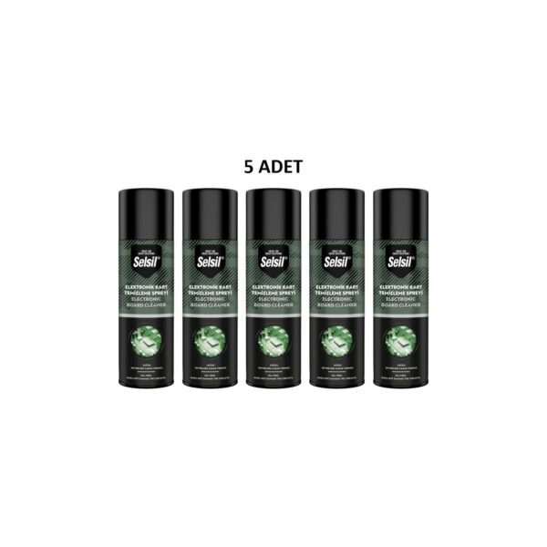 Belirtilmemiş Selsil Elektronik Devre Kart Temizleme Spreyi 200ML 5 Adet