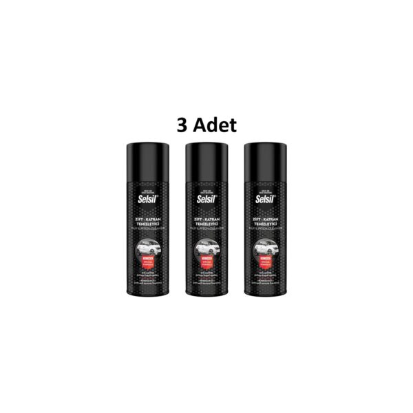 Selsil Zift Katran Temizleyici Sprey 200 ml 3 Adet
