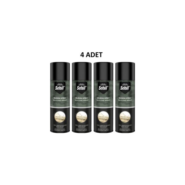 Selsil Silikon Sprey 200 ml 4 Adet