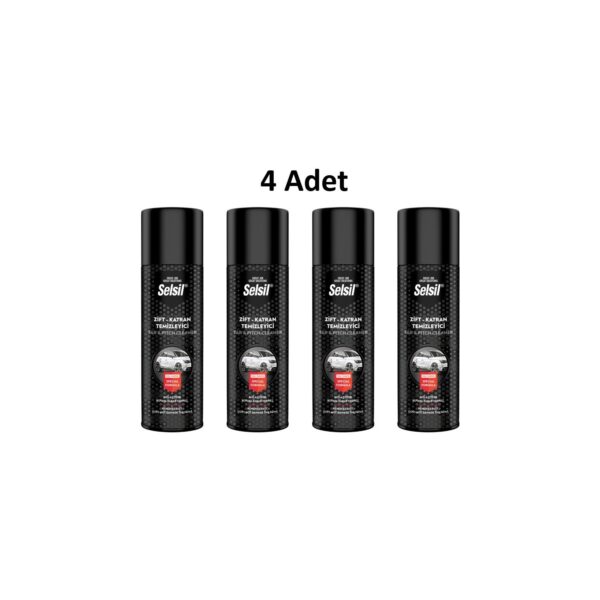 Selsil Zift Katran Temizleyici Sprey 200 ml 4 Adet