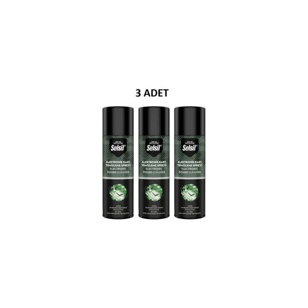 Selsil Elektronik Devre Kart Temizleme Spreyi 200ML 3 Adet