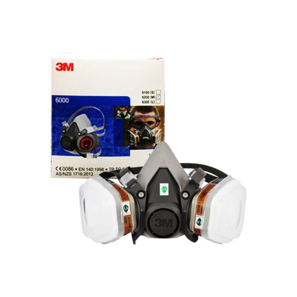 3M Orta Boy Gaz, Buhar ve Boya Maskesi – Çift Filtreli, Partikül ve Zararlı Buharlara Karşı Etkili Koruma, 1 Paket